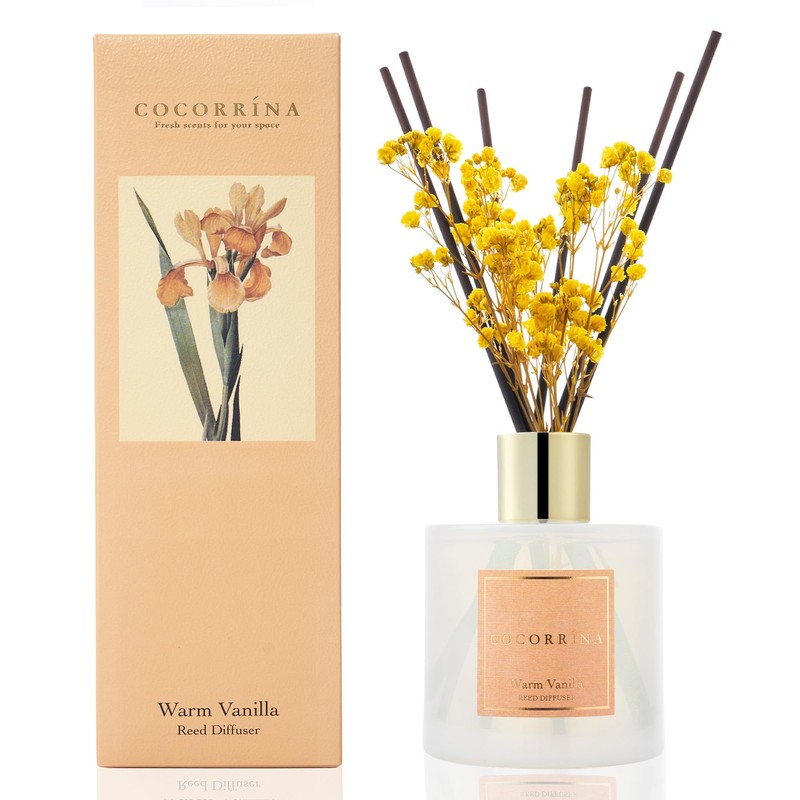 Cocorrína Reed Diffuser - Warm Vanilla Scented Diffuser with 8