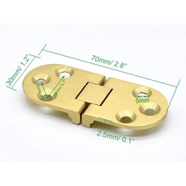 XMHF 180 Degree Heavy Duty Flip Top Hinge with Screws Ideal for Folding Wings, Sewing Machine Table, Computer Desk, Roll-Top Desk Golden