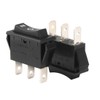 uxcell SPDT 3P On/Off/On 3 Position Boat Rocker Switch Black