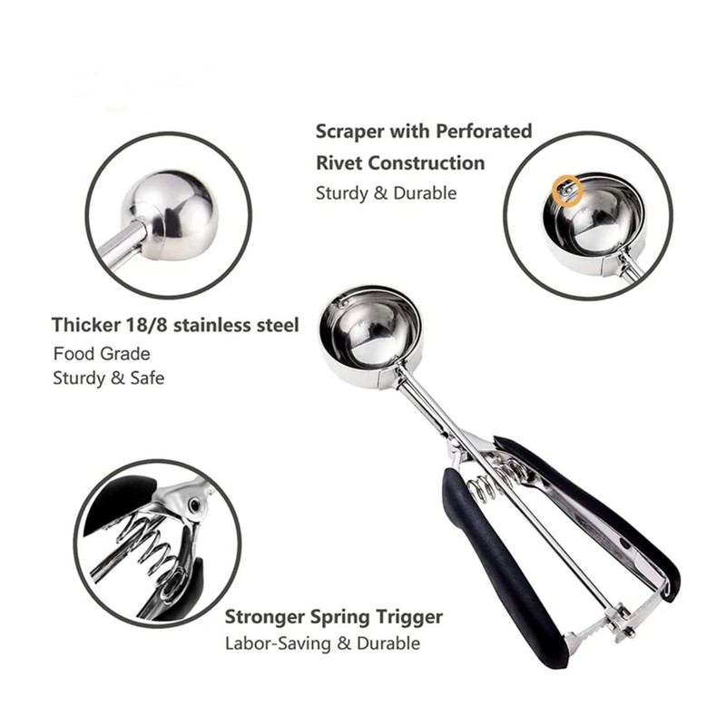 Cookie Dough Scoops Set of 3 - Large, Mini &