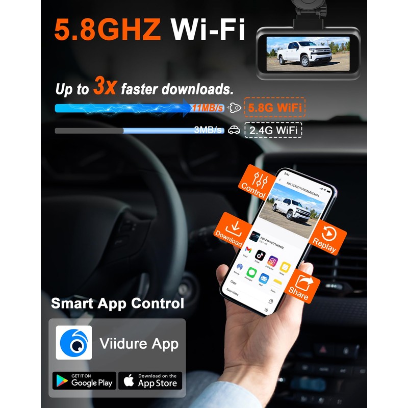15-Min Easy to Install Dash Cam: Dual Camera with Night
