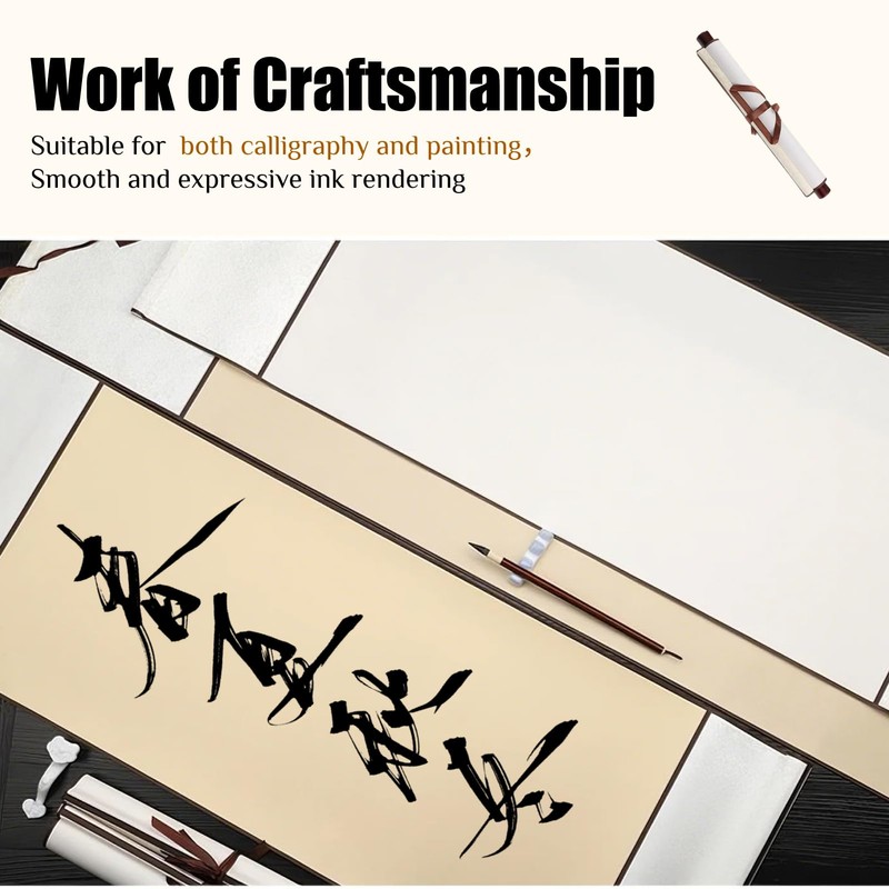 Hugwish 2 x Chinese Scroll Calligraphy Empty Hanging 80 x