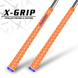 Champkey Rubber Golf Grips - Set of 13, 5 Oz Solvent, Hook Blade, 15 Tapes & Vise Clamp - Choose Between 13 Grips & All Repair Kits & 15 Tapes (Orange Repair Kits, Standard)