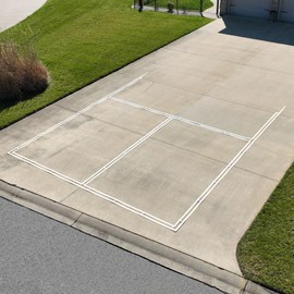Murray Sporting Goods Standard Pickleball Court Marking Kit | Cardboard Stencil Paint Kit for Driveway, Asphalt or Concrete - Regulation Backyard Pickleball Court Kit