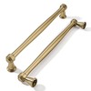 khtumeware 2 Pack 8 Inch(203mm) Brushed Brass Cabinet Pulls, Brushed