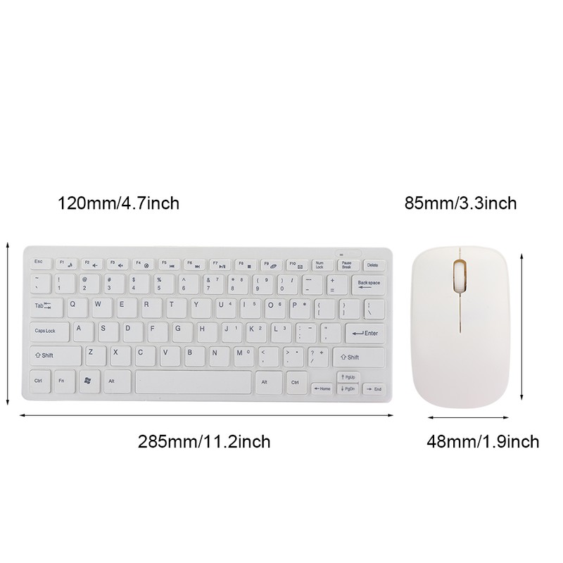 2.4G Wireless Keyboard Mouse Set with Keypad Protector USB Receiver