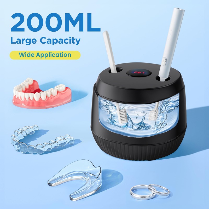 Dental Ultrasonic Retainer Cleaner Machine - Dental Cleaning Pod for