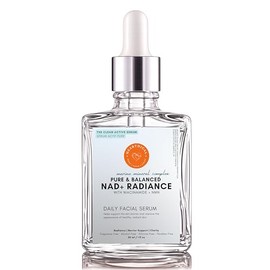 Suero peptídico NAD+ con niacinamida, NMN y péptidos, suero hidratante facial y cuello para un brillo visible y soporte de barrera, sin fragancia, 1 f