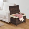 Honjourai Wicker Storage Basket with Lid,Rattan Shelf Basket with Removable