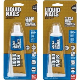 Liquid Nails LN-207 Silicone Sealant, 2.5 oz, Carded, Clear, Paste 2 Pack