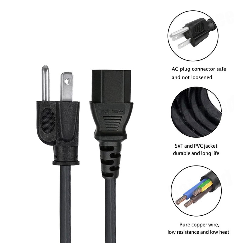 Saireed 3 prong Power Cord Replacement for Dri-Eaz Revolution LGR