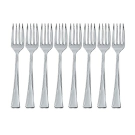 Zappy 100 Silver Mini Forks 3.75" Tiny Plastic Forks Small Fork, Dessert Fork or Cocktail Fork Disposable Plastic Forks Mini Taster Forks Or Tasting Forks Pickle Fork Appetizer Forks Silver Fork