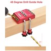 BOXmime Angle Drill Guide Jig for Straight Hole,30°/45°/90° Angled Hole.Aluminium