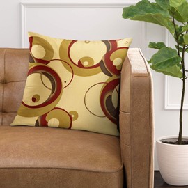 Emvency Throw Pillow Cover Colorful Circle Modern Bubbles Tan Circles Decorative Pillow Case Home Decor Square 16 x 16 Inch Pillowcase
