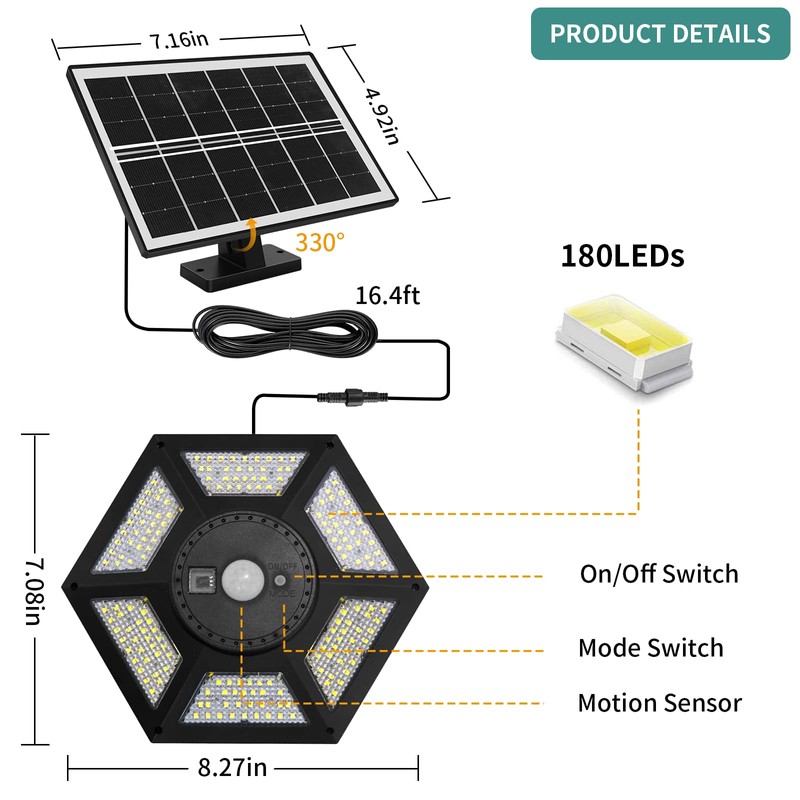 AEQ Solar Shed Light Solar Pendant Light Indoor Outdoor Work