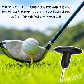 PAVIKE Golf Club Wrench, Golf Wrench, Screwdriver Wrench, Hexagonal, Lightweight, Mountable, Torque Wrench, Golf, Adjustable Wrench, Multi-functional