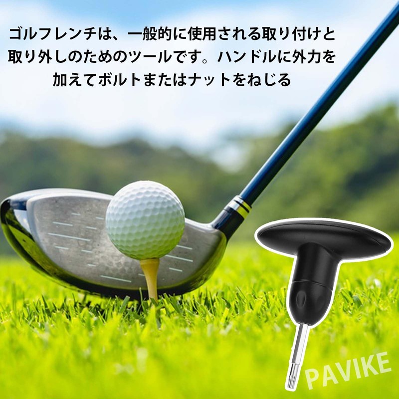 PAVIKE Golf Club Wrench, Golf Wrench, Screwdriver Wrench, Hexagonal, Lightweight,