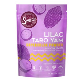 Suncore Foods Lilac Taro Yam Supercolor Powder, Light Purple Food Coloring Powder, Gluten-Free, Non-GMO, 5oz (1 Pack)