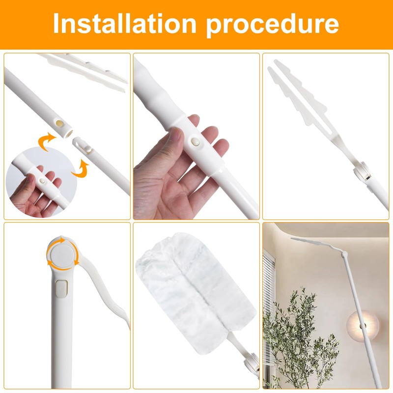 Yeebeny 2 Pcs Replacement Handles Compatible with Swiffer Duster Refill,