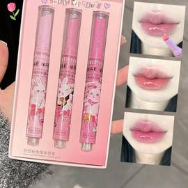 Cute, High Coloring and Melting Lip Makeup, Skin Tone, No Makeup Crushing, Coloring, Adhesion, Long Lasting, All Day Long, Uneven Skin Tone, Won't Peel Off, Glossy (04+05+06)