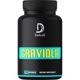 Soursop Graviola Leaves Capsules - Soursop Fruit Advanced Formula for Body Balance, Comfortable Mood & Wellness Support - 210 Counts for 105 Servings