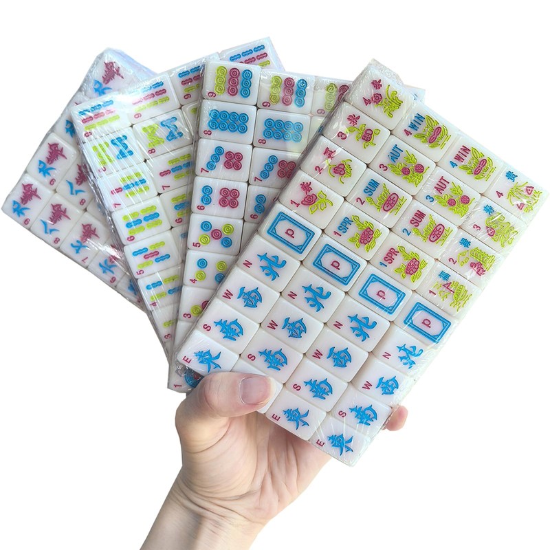 XuMoZC American Mini Mahjong Set 166 Mahjong Tiles 0.9-inch American