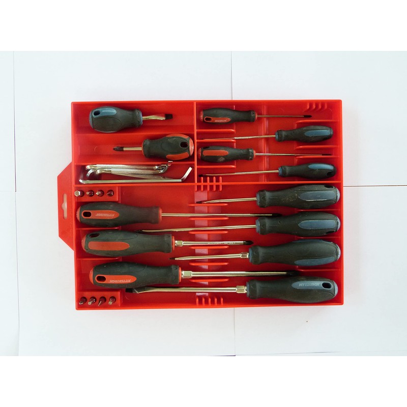 TOOL SORTER SCREWDRIVER ORGANIZER (RED) – Low Profile, Tough-Built Screwdriver