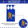 1 Pack Bavarian Oktoberfest Party Tablecloth Decorations, Plastic Rectangular Blue