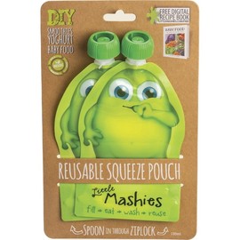 Little Mashies Reusable Squeeze Pouch (Green) 130ml X 2