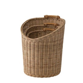 SPICE OF LIFE MERRY NRLG5019 Round Basket, Brown, Set of 3 Sizes