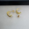 Unbranded Elegant Geometric C Shape Stud Earrings for Women