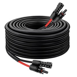 Solar Panel Extension Cable - 8AWG 25FT Solar Wire with Female & Male Waterproof Connector Flame Retardant Protective Sleeving PV Wire for RV, Photovoltaic Systems, Home, Boat, Solar Panels, Car
