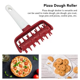Pizza Dough Docker, Dough Hole Maker, Pizza Docking Tool, Pastry Docker Roller, Pizza Needle Punch for Home, Kitchen, Restaurant (Red)