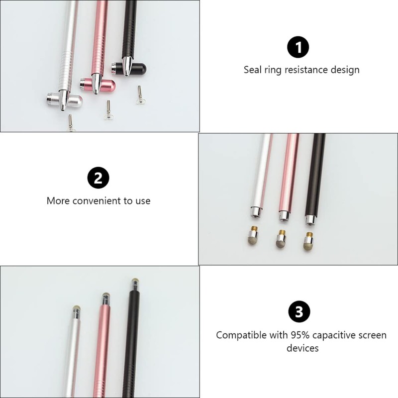 Gatuida 2pcs Magnetic Stylus Pen Disc Tip Multifunctional Capacitive Stylus
