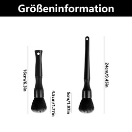 SSHUIKKAI 2 Stück Detailing Pinsel, Reinigungspinsel Auto, Auto Pinsel, Reinigungspinsel, Auto Reinigung Pinsel Set, für Automobilinnenräume,Möbel,Tastaturen