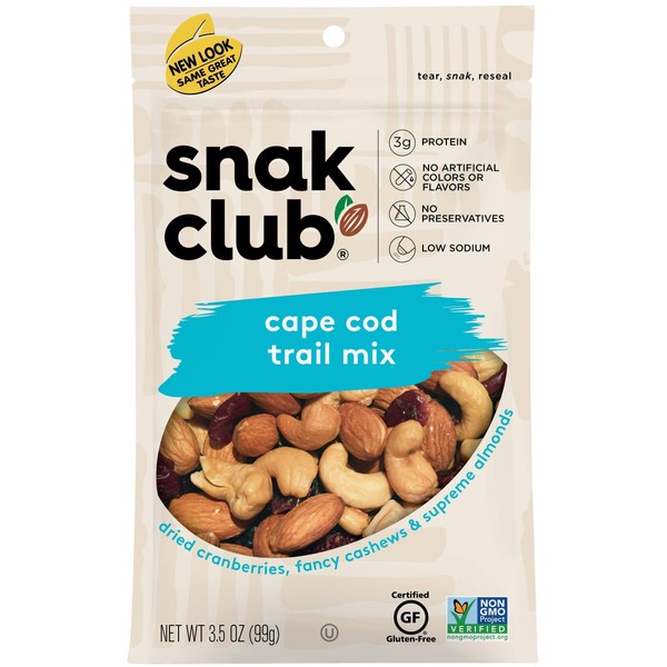 Snak Club Cape Cod Trail Mix, 3.5 Ounce (Pack of 6)
