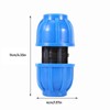 TOPINCN 5Pcs Water Pipe Connector PE Plastic 20mm To 20mm