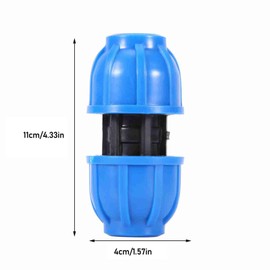 TOPINCN 5Pcs Water Pipe Connector PE Plastic 20mm To 20mm Straight Pipe Connection Adapter Fitting High Conveying Capacity No Scaling