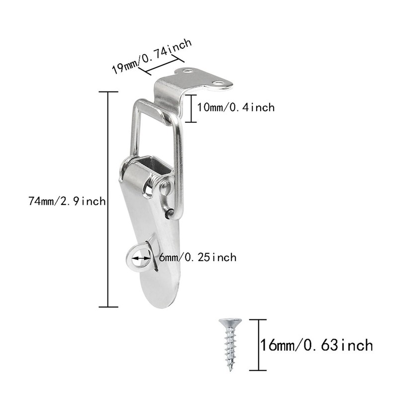 ITROLLE 4PCS 90 Degree Tool Box Hood Locks Latches Stainless