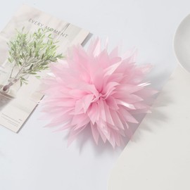 Mecool Flower Hair Clip Brooch Corsage Headpiece Hair Pin Rose Hair Barrette Accessories for Women Girls Party Wedding Pink