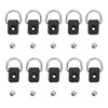 JULANIE 10pcs D-Ring Kayak Fishing Boat Canoe Rigging Bungee Kit