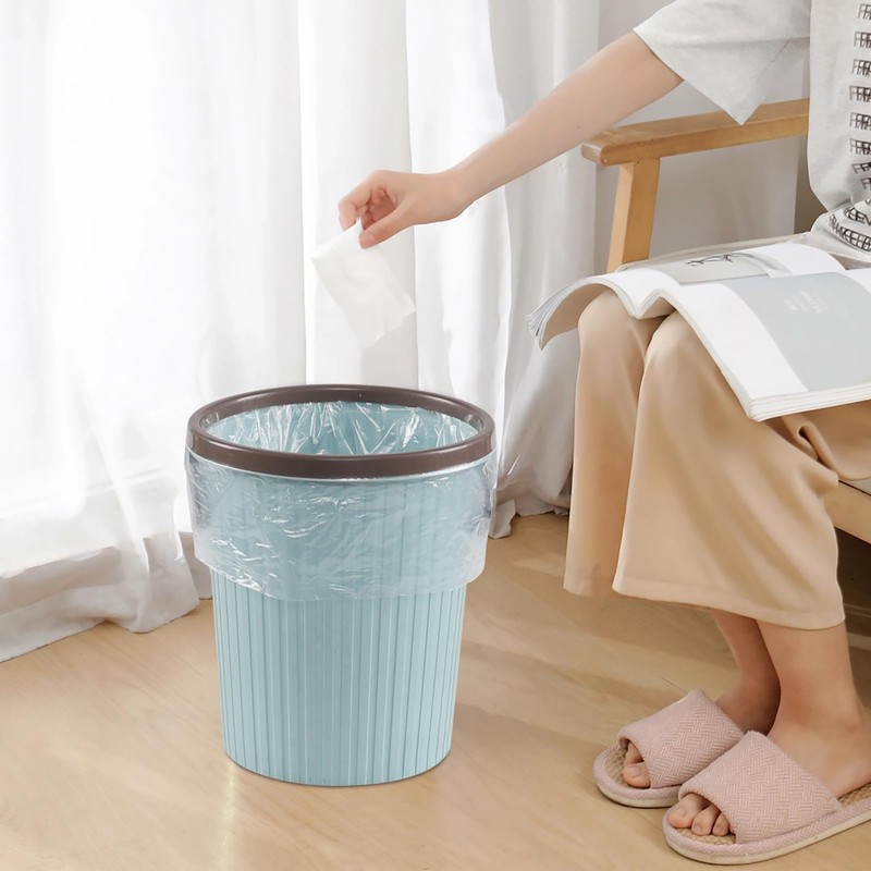 Qskely 5 L Bin Bags, Small Bin Liner, Clear Trash