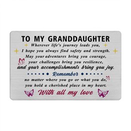 Granddaughter Inspirational Gifts - Granddaughter Birthday Card - Granddaughter Christmas Graduation Gifts from Grandma Grandpa
