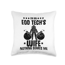 US EOD Technician Ordnance Corps Explosive Disposal Tech Throw Pillow