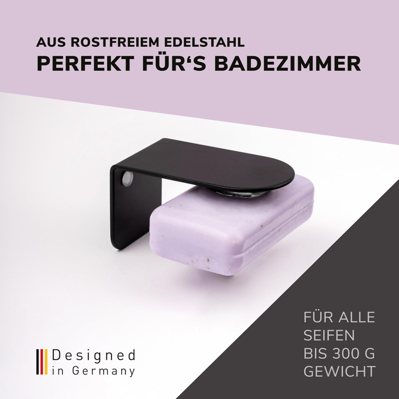bremermann PUREZZA Magnetic Soap Holder - Free Hanging Soap with