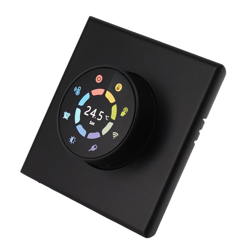 Smart Thermostat Black App Remote Control Timing Energy Saving High