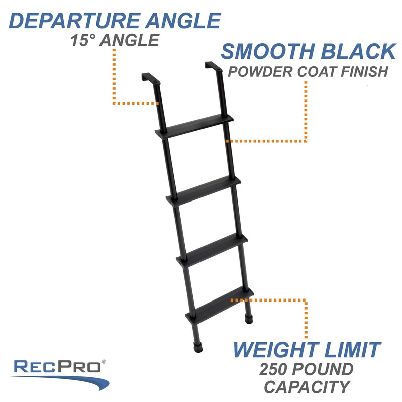 RecPro RV Bunk Ladder 60" | Black or Silver Color