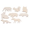 48PCS Animal Wooden Slice DIY Wood Ornaments Blank Decoration Shaped