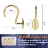 Gold Shower Curtain Hooks, Set of 12, Rust Resistant, Heavy
