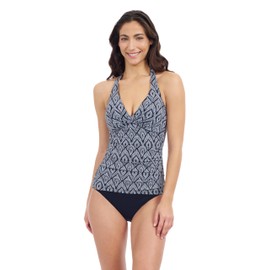Profile by Gottex Women's Standard Cruise Halter Tankini, Black White